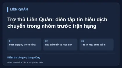Trợ thủ Liên Quân: diễn tập tín hiệu dịch chuyển trong nhóm trước trận hạng
