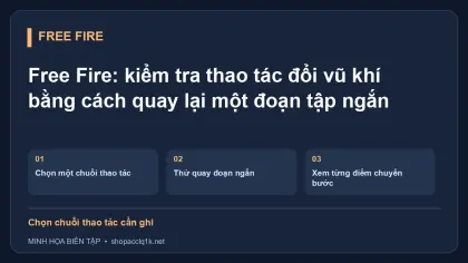 Free Fire: kiểm tra thao tác đổi vũ khí bằng cách quay lại một đoạn tập ngắn